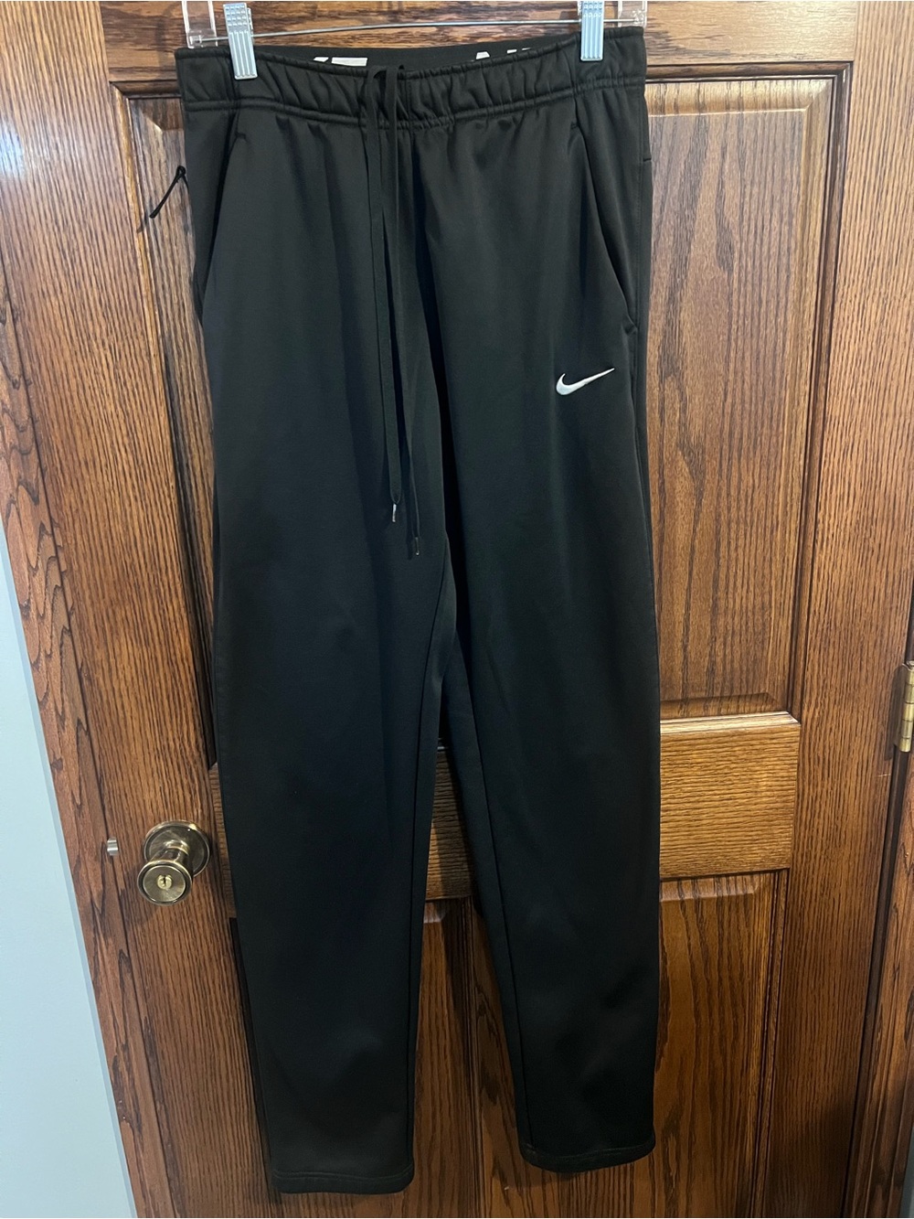 Nike Black Men's Training Joggers with White Swoosh